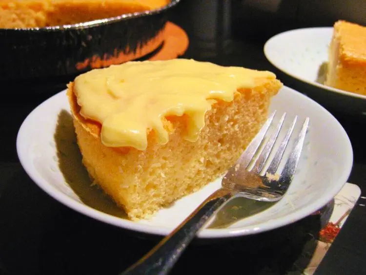 A slice of vanilla cake